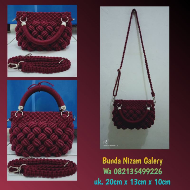 Tas tali kur motif kerang