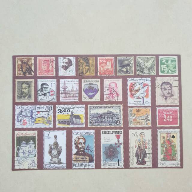 Retro / vintage postage stamp Perangko stiker scrapbook