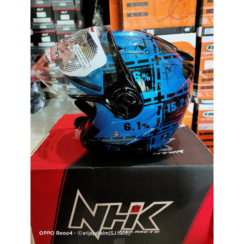 HELM NHK GLADIATOR DRC BLUE DOBEL VISOR