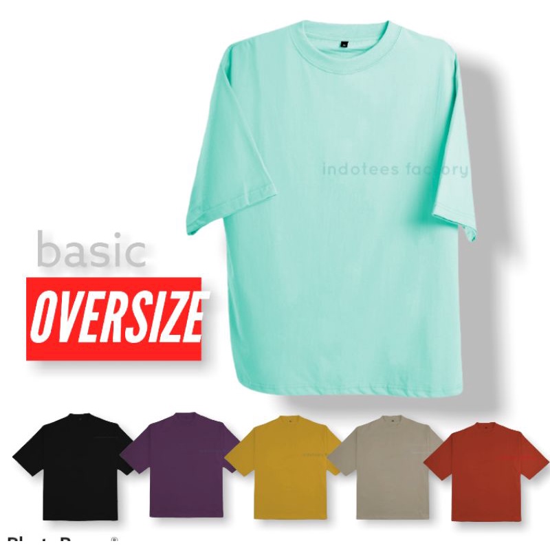 24s KAOS OVERSIZE cotton Basic Oversized tshirt Pria &amp; Wanita T shirt kaos polos