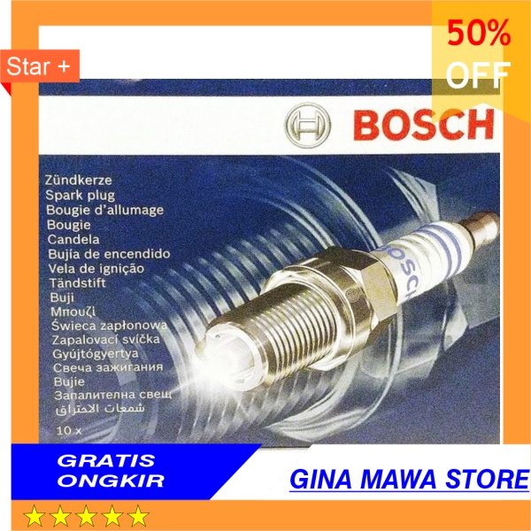 STOK SISA 9 SAJA  BURUAN  Busi Bosch Double Platinum for Grand Livina - Latio - Datsun go