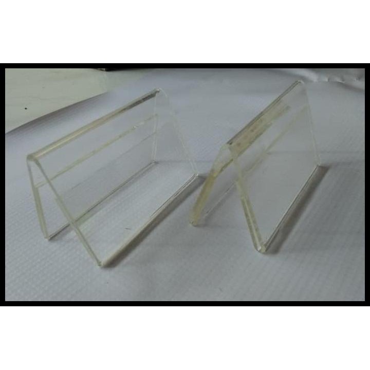 

ACRYLIC / AKRILIK STAND TEMPAT KARTU NAMA/ MEJA / FOOD TAG ( 2 SISI )