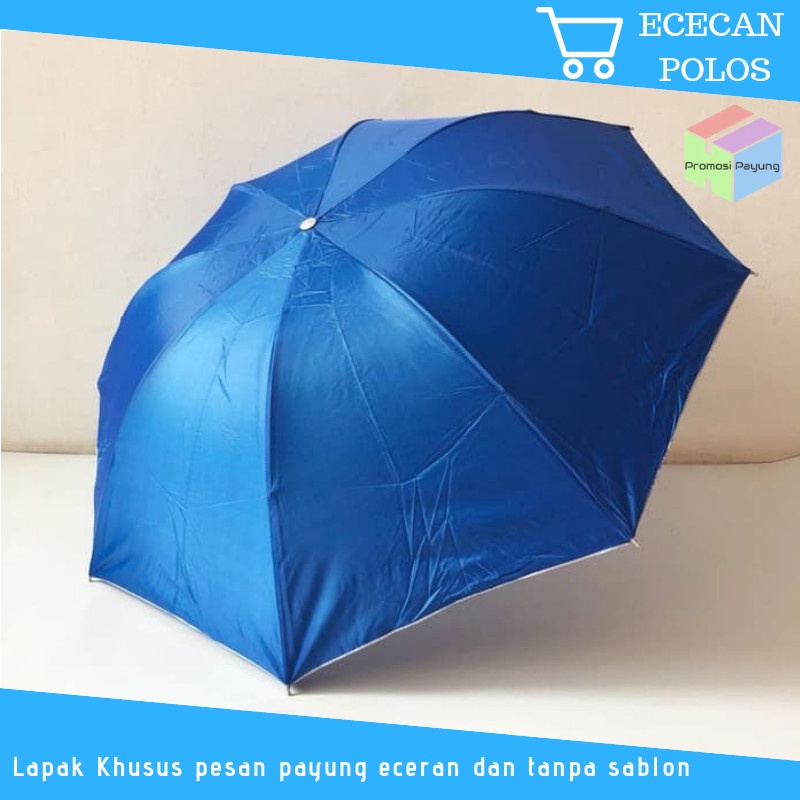 Payung lipat botol polos lapis silver anti UV warna merah, biru, hitam