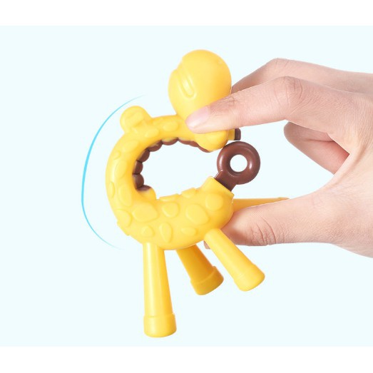LYSASHOP - GIGITAN BAYI MAINAN TEETHER BENTUK JERAPAH BUAH - BUAHAN dan SIKAT GIGI PISANG-8