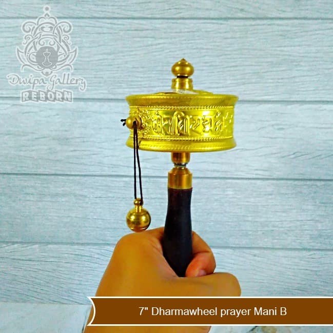 7&quot; Dharmawheel prayer Mani B