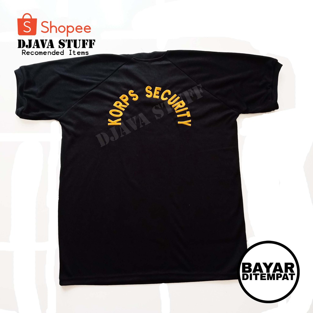 Kaos Satpam Terbaru Kaos Security Kerah Pendek Warna Coklat Hitam Navy Satpam Security