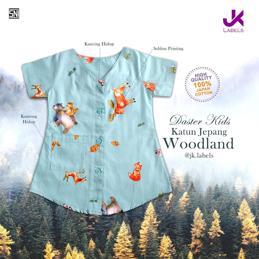 Daster JK Kids - Woodland Edition (1-8 Tahun)