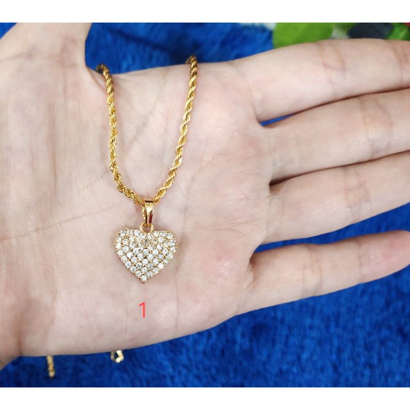 Fifi Fashion Kalung Liontin Model Maela Perhiasan Lapis emas 28#