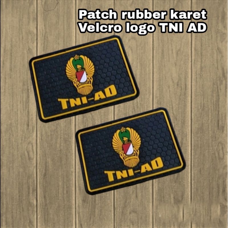 Emblem Karet-Patch Rubber Velcro TNI AD style 1