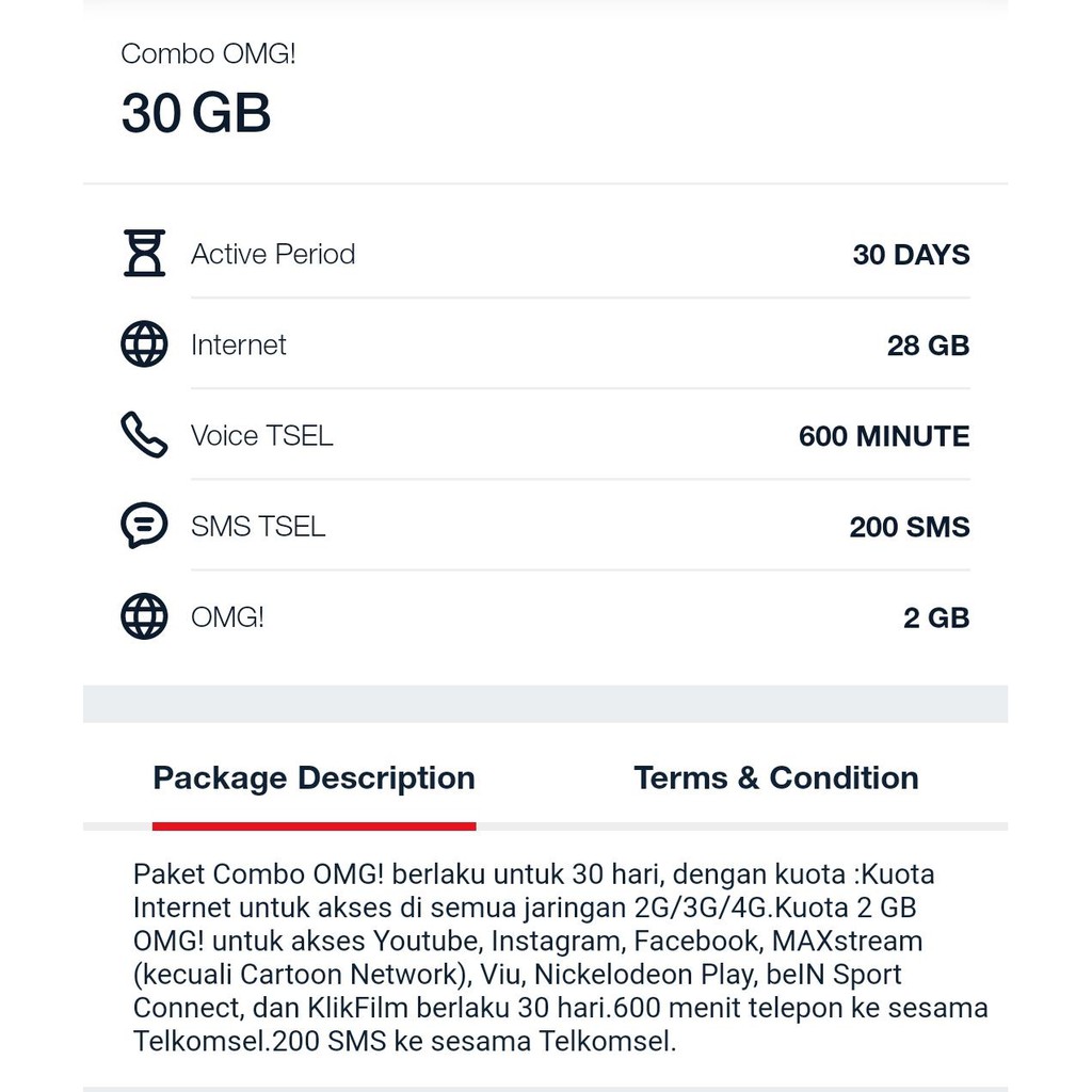 KUOTA 30GB TELKOMSEL COMBO SAKTI