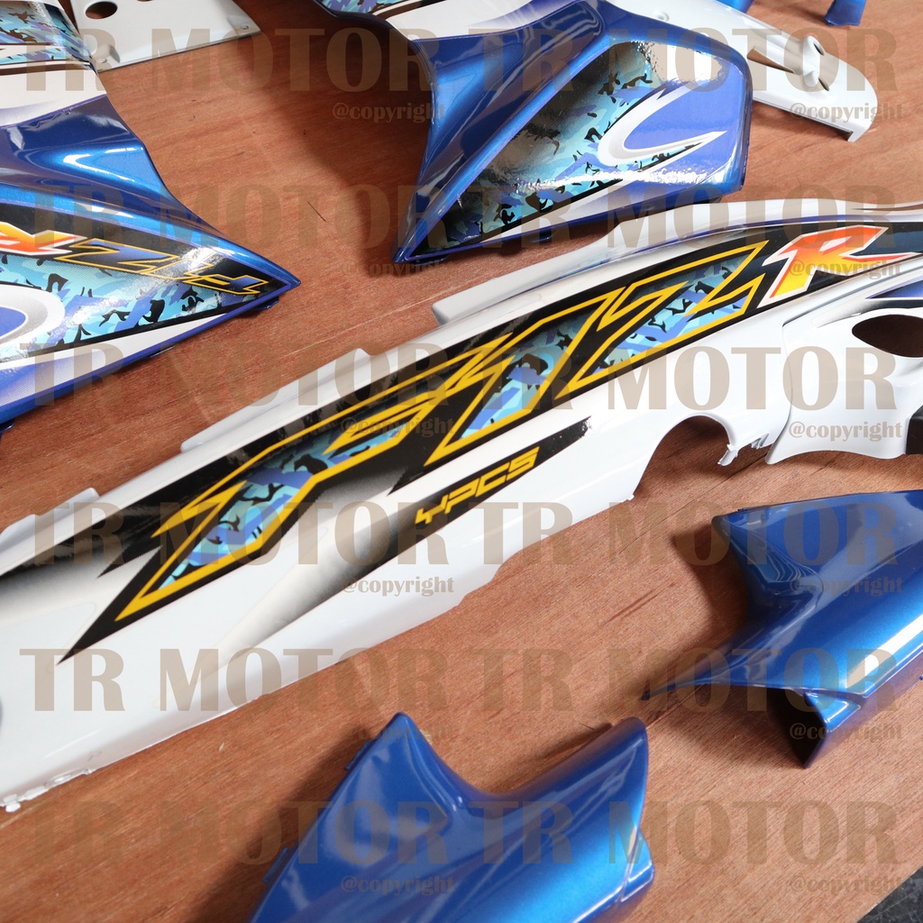 Cover Body Fizr F1zr Biru Putih 2005 Full Set Halus Cover Bodi Yamaha Fiz r
