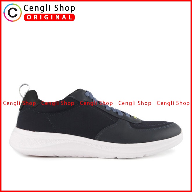 SEPATU SNEAKER HUSH PUPPIES PRIA ORIGINAL CASUAL ASLI BIRU NAVY HM060