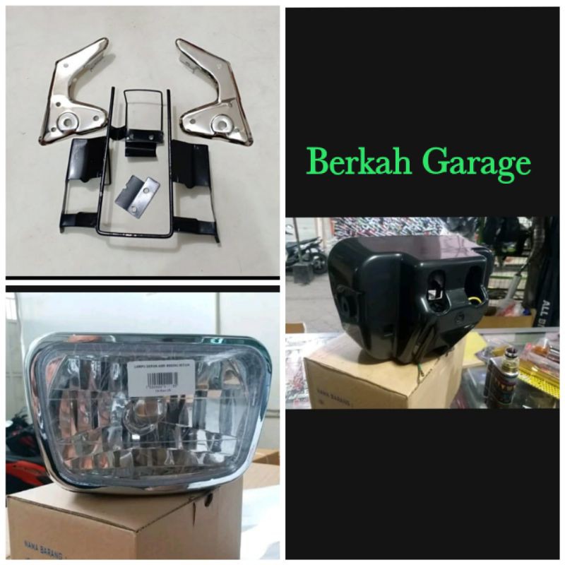 Paket Hemat Hedlamp Rx-King New Plus Breket Kuping Lampu Full Set Tebal