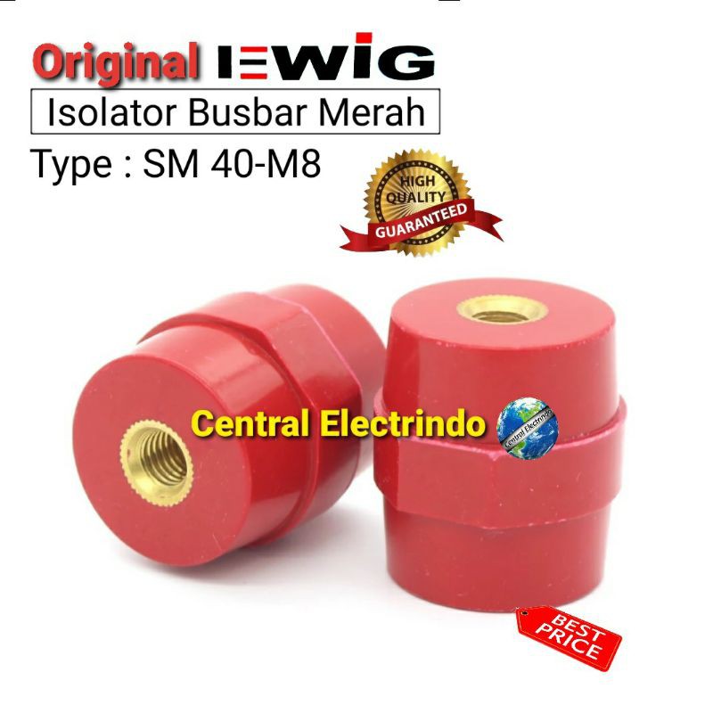 Isolator Busbar EWIG SM 40-8 Merah