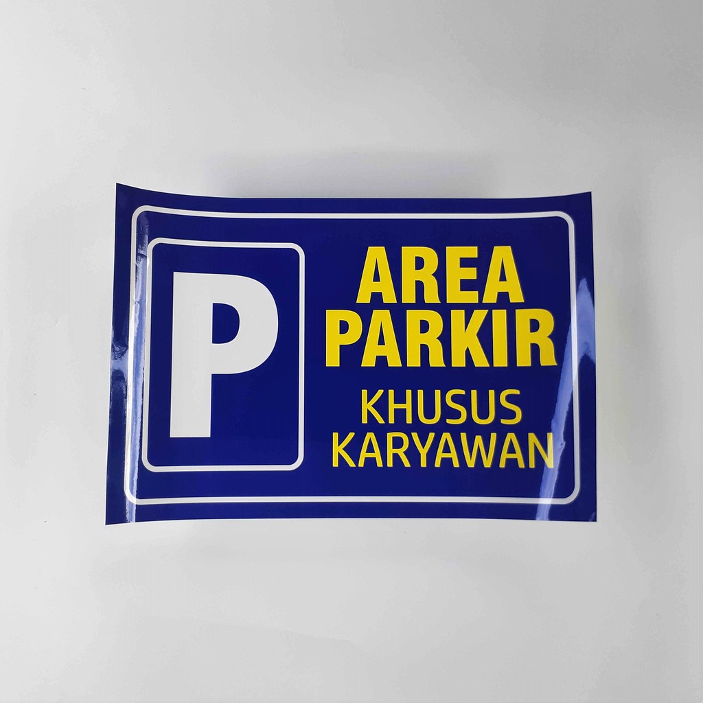 Jual Stiker Parkir Khusus Karyawan Versi 1 Landscape Stiker Tanda Parkir Sticker Waterproof 0454