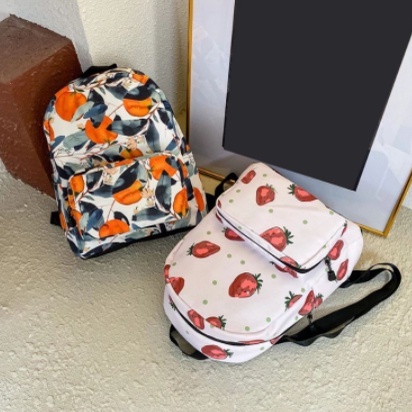 Tas Ransel Mini Vintage Motif Lucu Kecil Terbaru Sekolah Travelling Perempuan Wanita Terbaru 2022