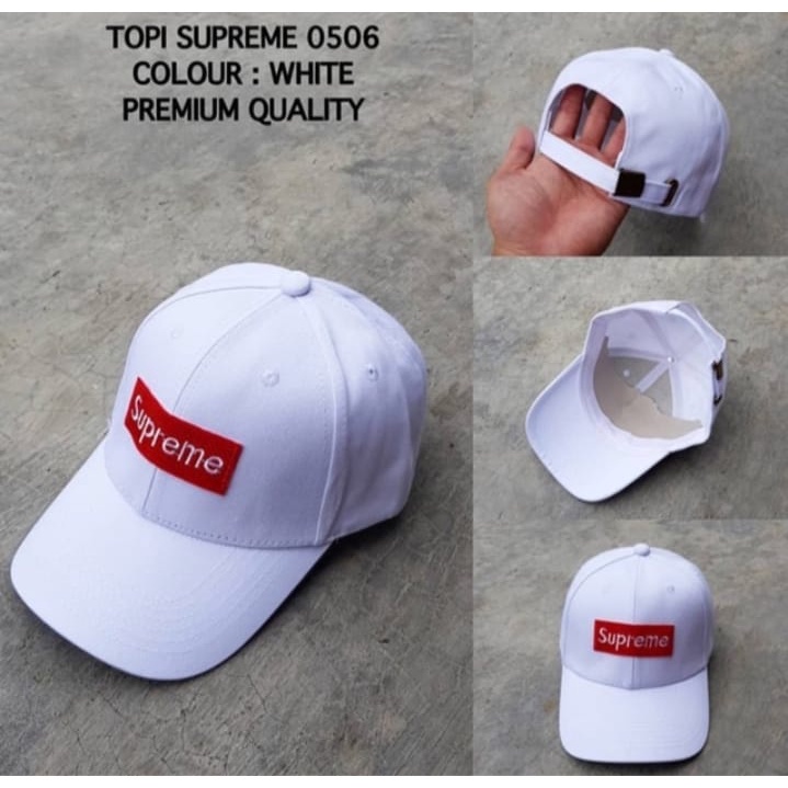 Topi Supreme Murah / Topi baseball Supreme dewasa ada besi di belakangnya COD