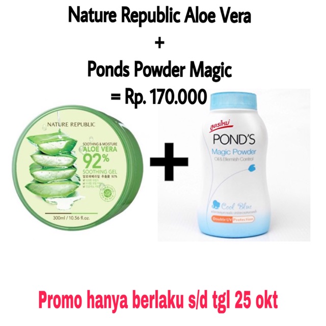 Ponds BB Magic Powder + Nature Republic Aloe Vera ORIGINAL 100%