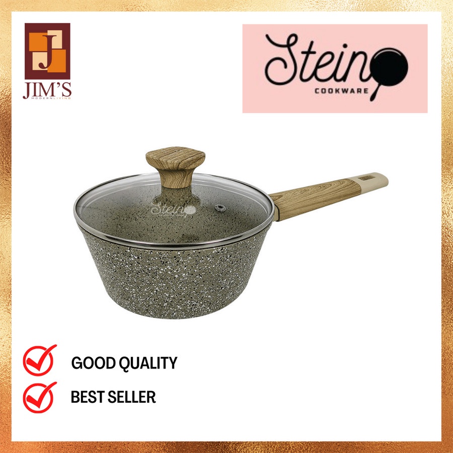 STEIN COOKWARE PANCI GRANITE GREBLON SAUCEPAN WITH LID 18CM