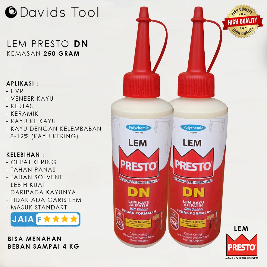 Presto Lem Kayu Super Kuat Hpl Putih Gitar Dn Wrg