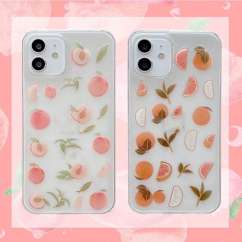 Case Oppo Reno 8 8z 5G 7 7z 6 Pro A57 2022 A16 A16k A16e 4G A96 A55 A76 A95 5 5F 4 4F Tangerine Glitter Case