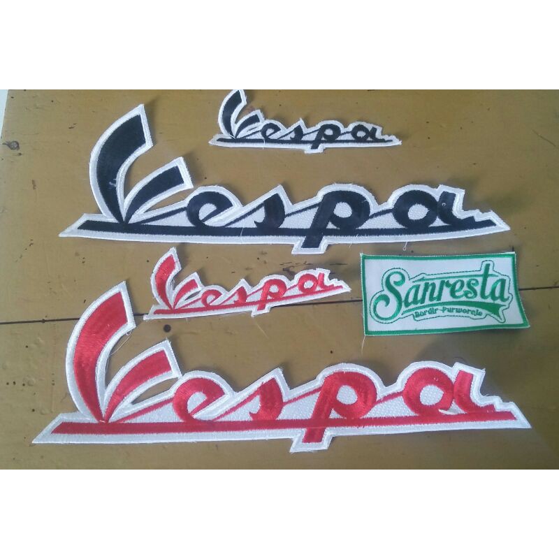 Patch/Emblem Bordir VESPA besar kecil