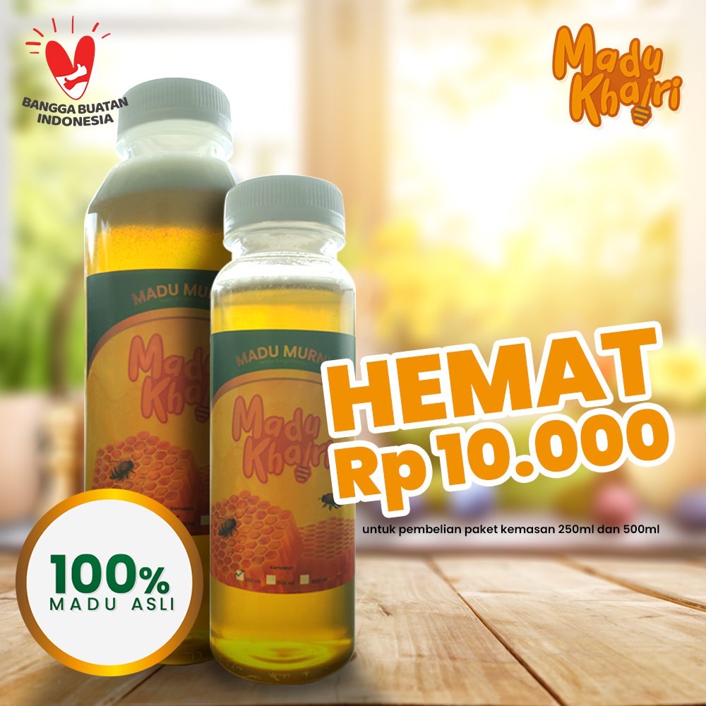 

madu asli murni / madu randu / madu khairi / 100% tanpa campuran / paket bundling