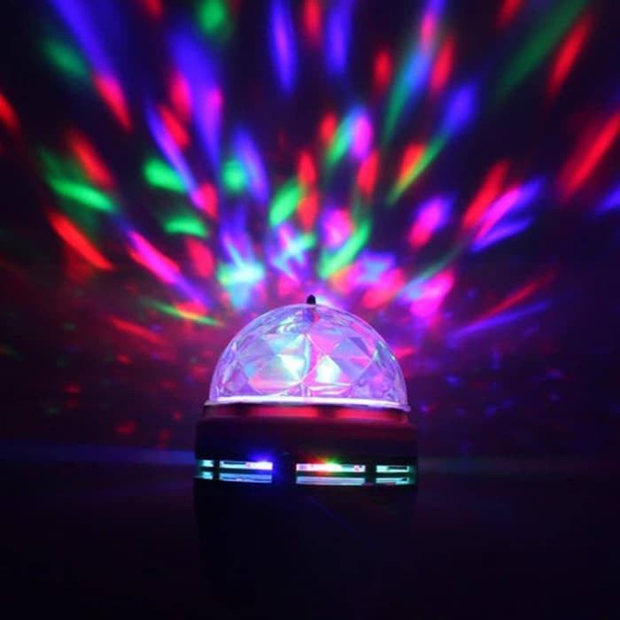 Lampu Disko Karaoke Berputar Otomatis Warna Warni Disco Lamp Pesta Panggung Dugem Warna Rainbow RGB Party