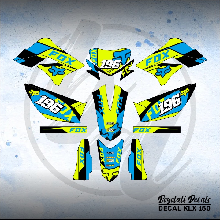 DECAL STICKER KLX 150 S LAMA (004) DEKAL STIKER FULLBODY DTRACKER D-TRACKER DTX OLD 2009 2010 2011 2