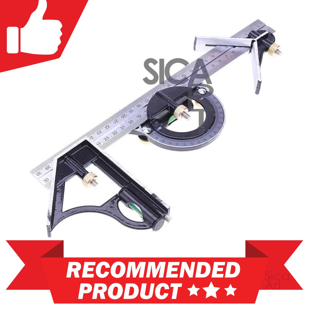 

Penggaris 3 In 1 Multifungsi Adjustable Angle Finder 30cm