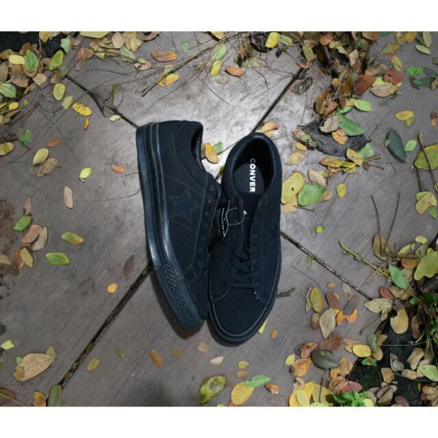 Converse One Star Full Black Suede
