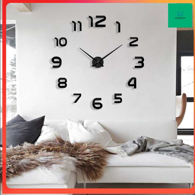 TD-DCB Taffware Jam Dinding DIY Giant Wall Clock Quartz 80-130cm - DIY-105