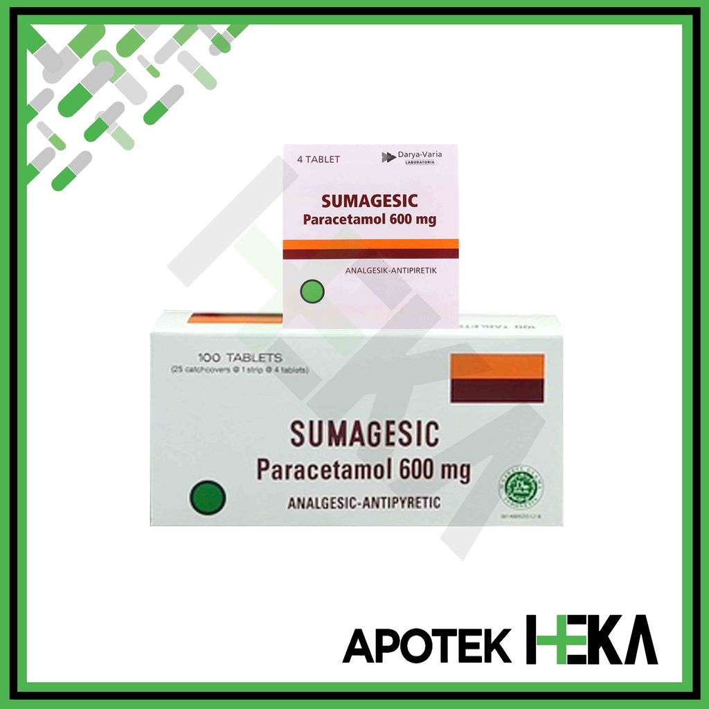 Sumagesic Box isi 25x4 Tablet Paracetamol 600 mg - Obat Nyeri (SEMARANG)