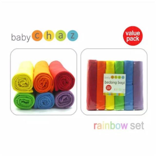 Bedong chaz rainbow set / bedong bayi