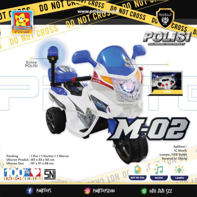 PMB Motor Aki Mainan Anak  Polisi M 02