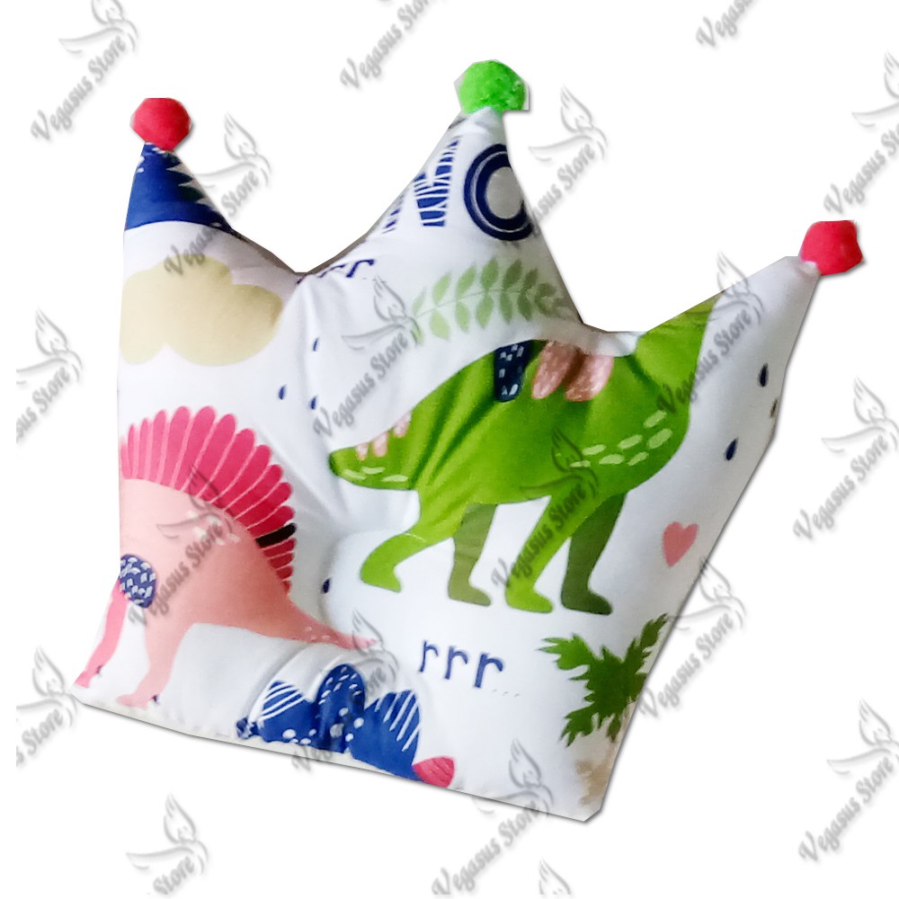 Bantal Bayi Anti Peyang Mahkota Crown Bahan katun - Vegasus Store(COD)