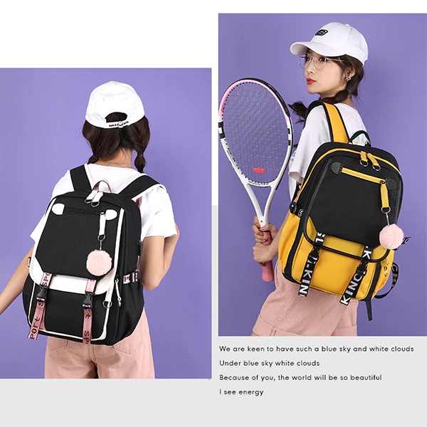 TAS RANSEL SEKOLAH GADIS REMAJA HARAJUKI /BEST SELLER BISA BAYAR DI TEMPAT / BACKPACK TERMURAH