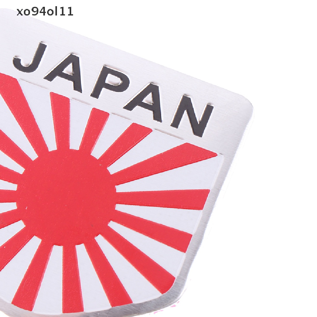 1pc Stiker emblem logo Bendera Jepang Bahan alloy Untuk Dekorasi Mobil / Motor