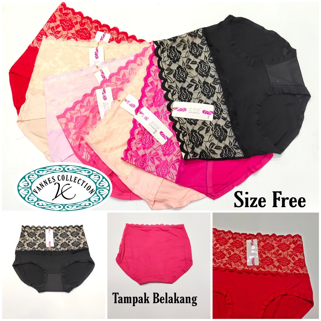Celana Dalam Wanita/Celana Dalam Katun/Celana Dalam Pinggang Motif Bunga