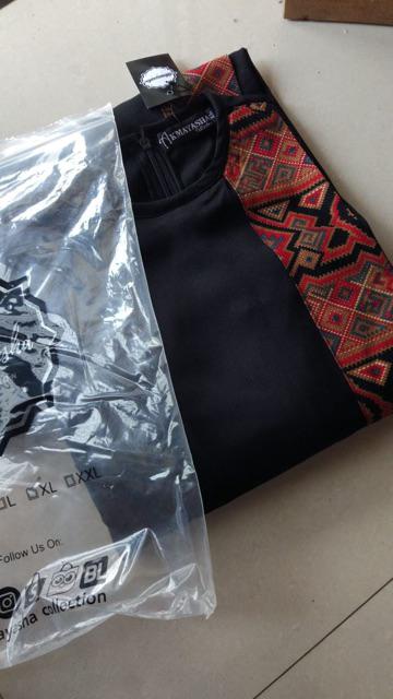 Gamis Batik Lovika Gamis Berkualitas Hitam By Akmayasha