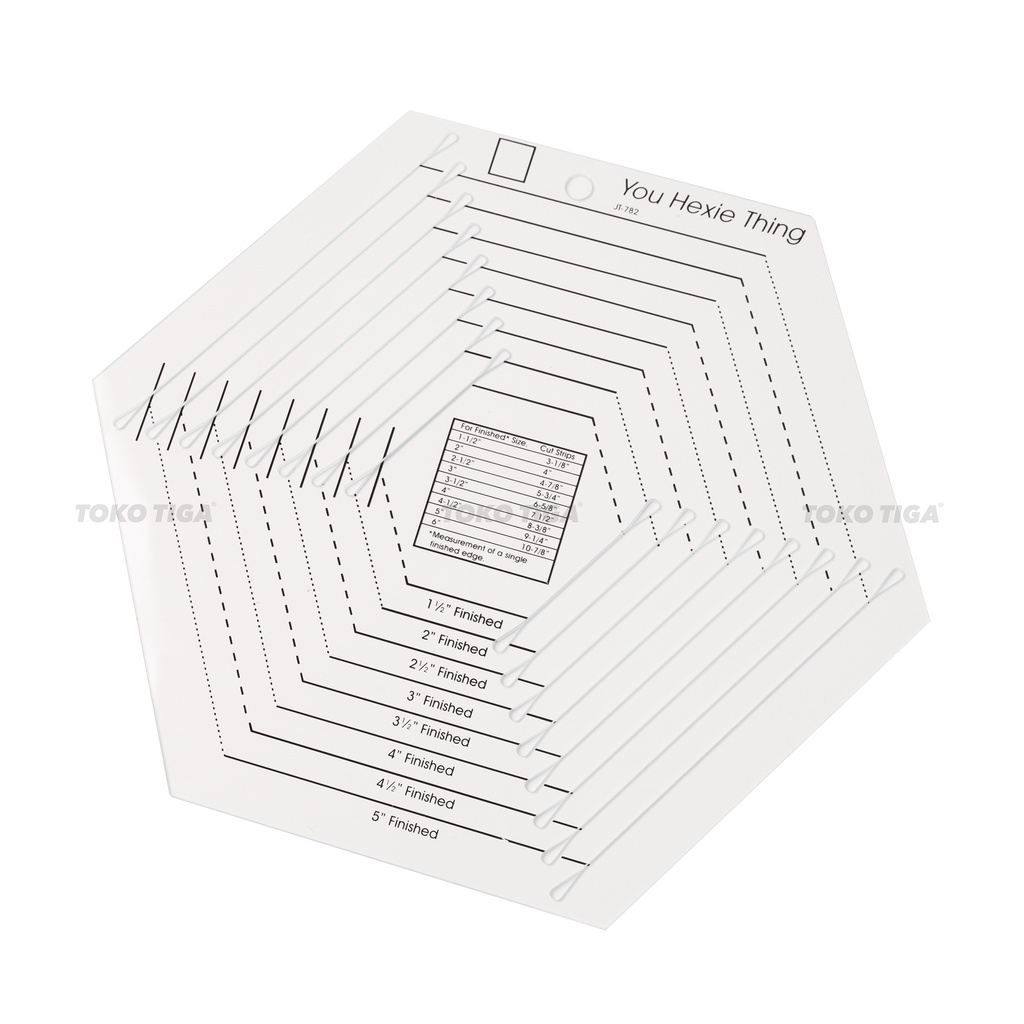 Penggaris Patchwork Quilting Hexagon Template (HM-782)