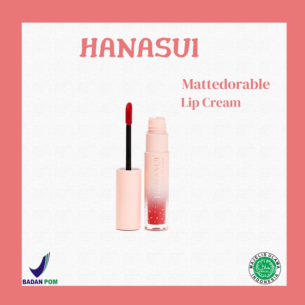 Alny Hijab - Lip Cream Hanasui Mattedorable | Matte Dorable LipCream Lipstick Cair Mate Hanasui