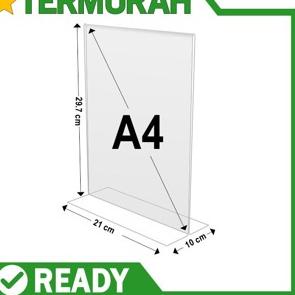 

Lagi Tren.. Papan iklan PROMOSI produk jualan dagang mika DispLay AKRILIK bening Holder brosur poster size A5 A4 Akrilik acrylic TAMPILAN PROMO BARANG SELLER