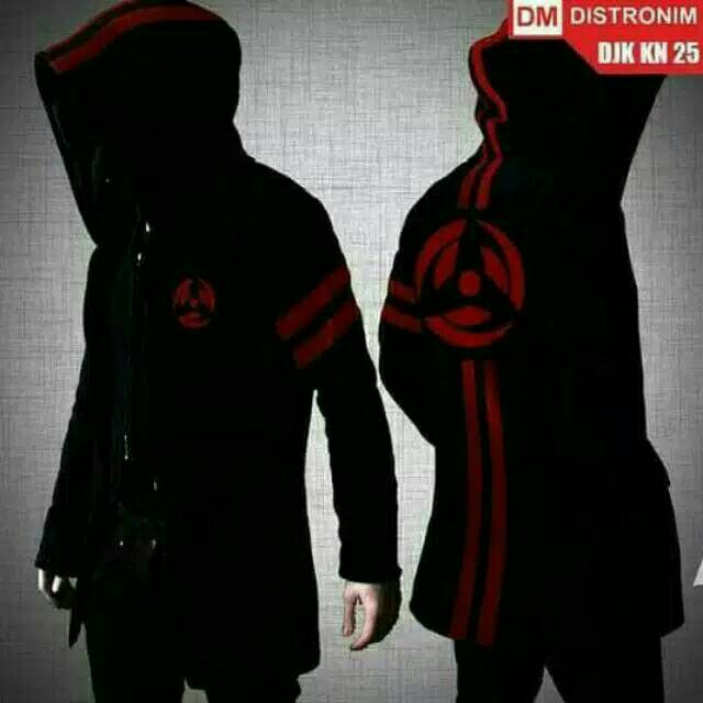 Jaket Jumbo Jubah Hoodie Naruto Sharinggan Zipper Hoodie Anime Naruto