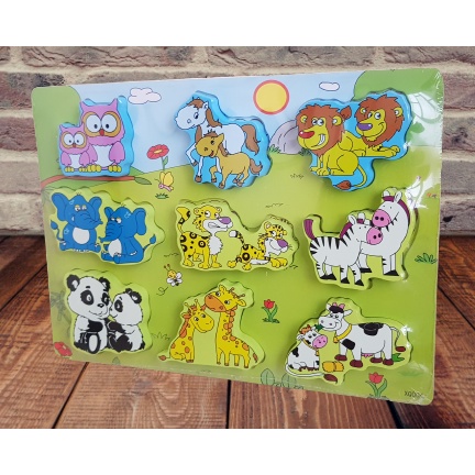 Puzzle Kayu Anak Timbul Binatang | Animal Wooden Puzzle - Hewan Laut