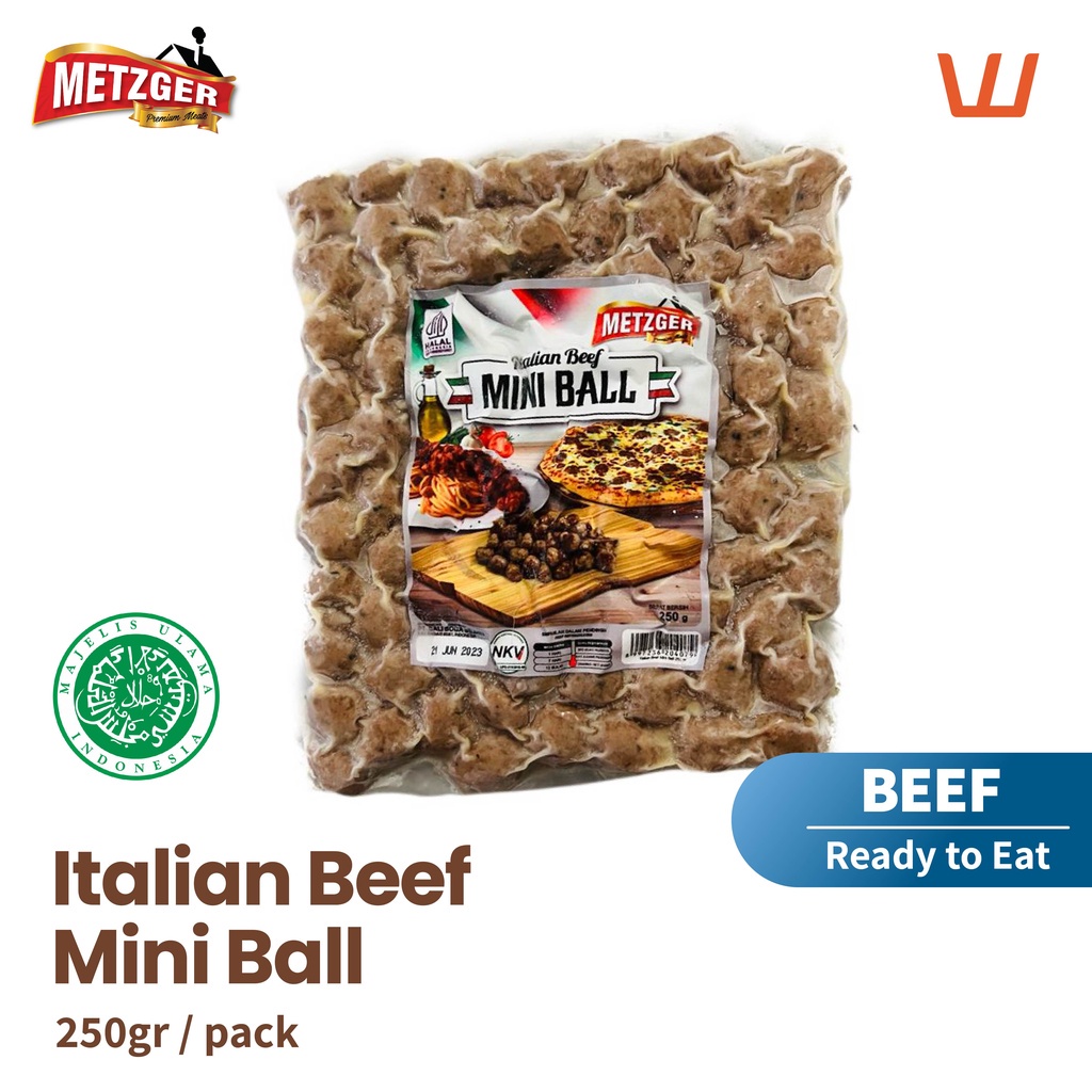 

Italian Beef Mini Ball Bola Daging Sapi Halal Metzger 250Gr