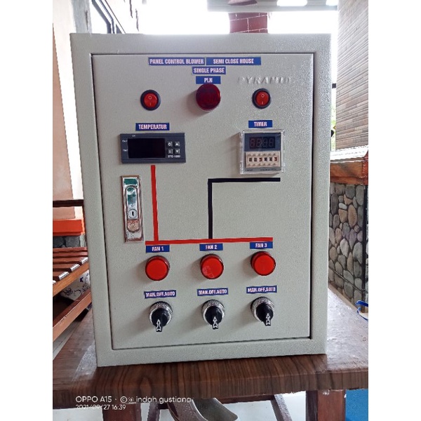 Panel Blower Kandang Ayam Close House, 3 Blower, 1 Phase,