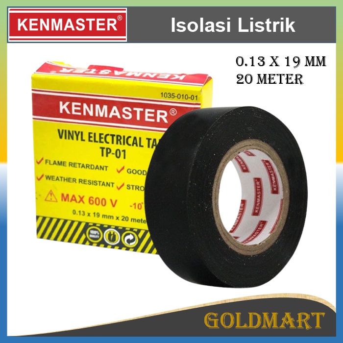 Isolasi Listrik / Kenmaster Isolasi Kabel Listrik 20 meter tp-01