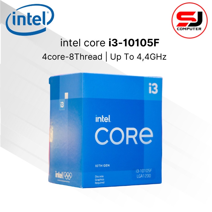 PROCESSOR INTEL CORE i3 10105F BOX SOCKET LGA 1200 COMET LAKE PROSESOR