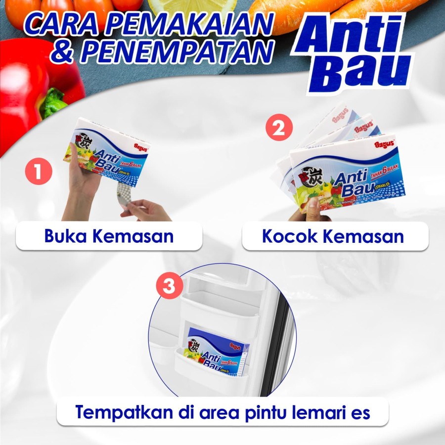 Bagus Anti Bau Kulkas / Serap Bau Lemari Es 120 g 120gram Kotak